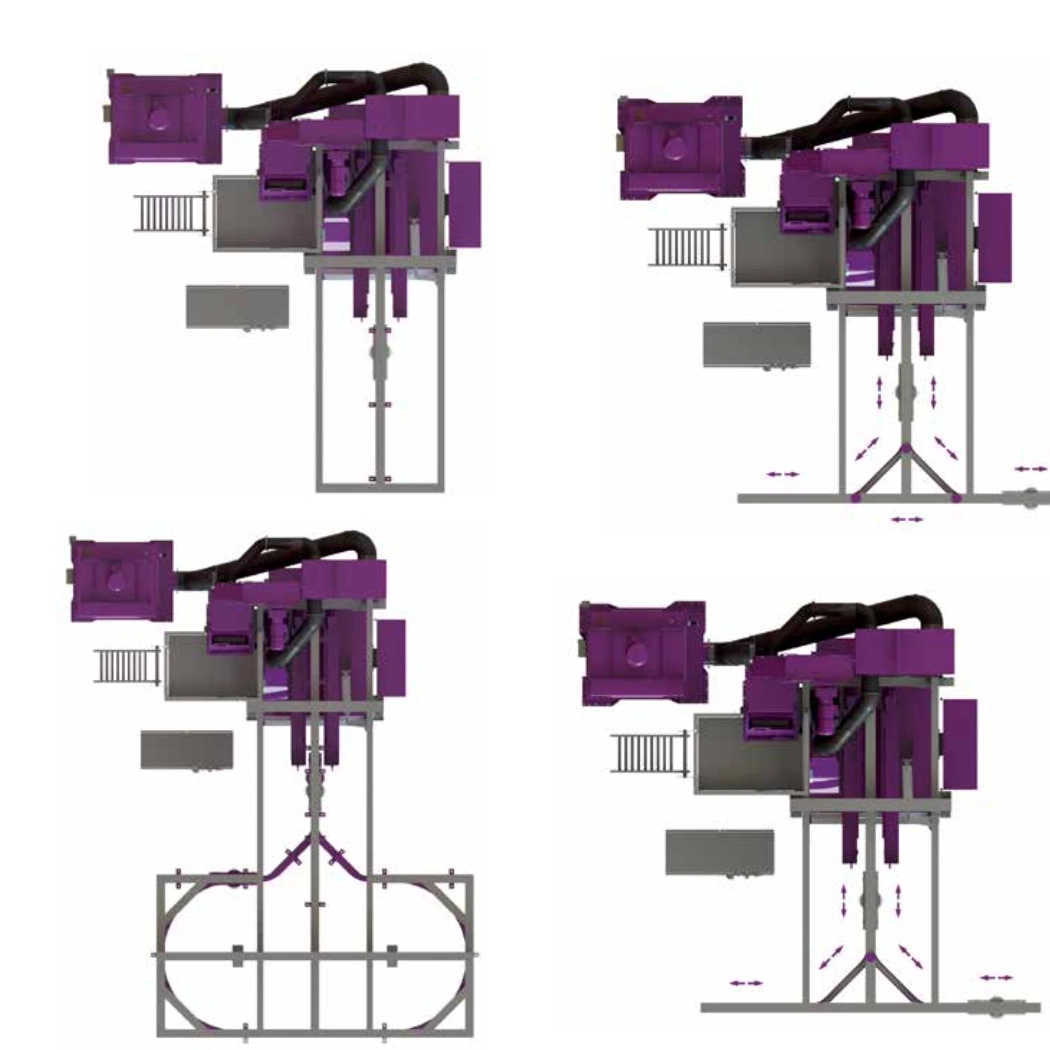 Taa Brand Hook Type Shot Blasting Machine Overhead Rail Shot Blast Machine in a Foundry